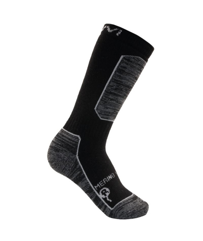 Calcetines Joluvi Merino 40 Par Negro Gris Vigore