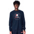 Camiseta Champion Long Sleeve Crewneck Hombre Azul