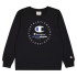 Camiseta Champion Long Sleeve Crewneck Hombre Negro