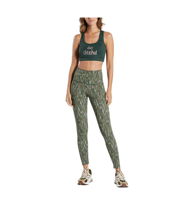 Mallas de Fitness Ditchil Vibrant Mujer Verde...