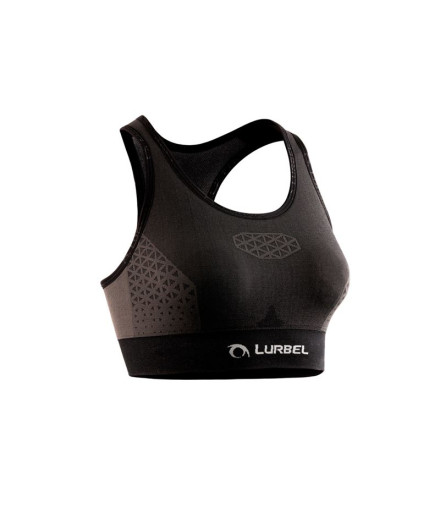 Sujetador Deportivo de Trail Lurbel Cristallo Bra Mujer Gris