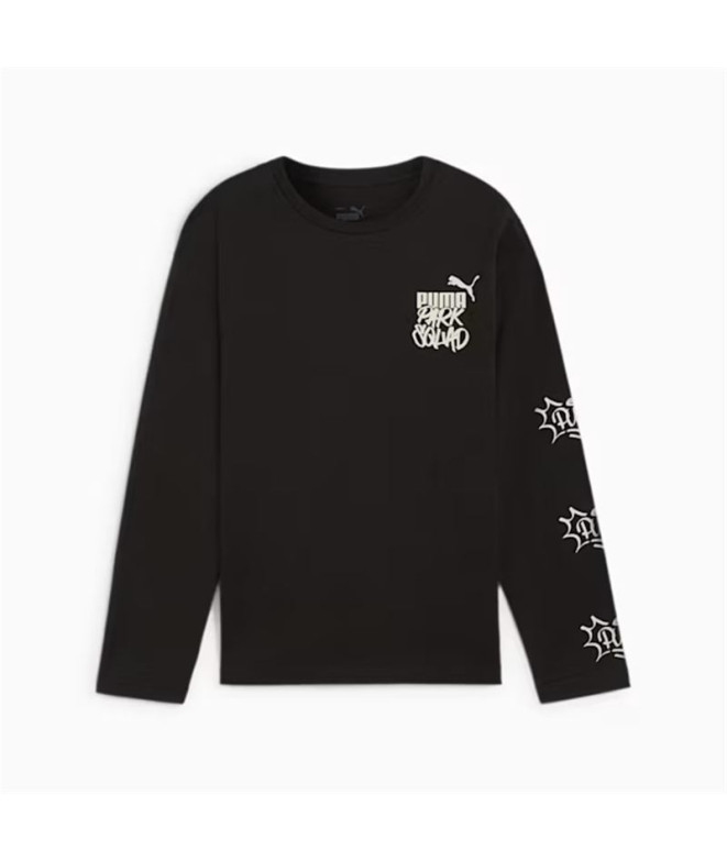 Camiseta Puma Essentials+ Mid 90S Ls Niño Negro