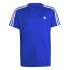 Camiseta adidas Train Essentials Aeroready 3 Bandas Regular Fit Niño Azul/Blanco