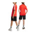 Conjunto adidas Essentials Aeroready 3 Bandas Regular Fit Infantil Rojo/Blanco