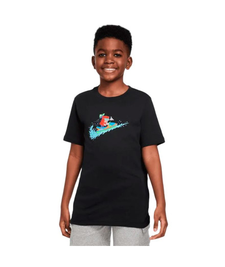 Camiseta Nike Sportswear Big Niño Negro