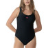 Bañador de Natación Aquarapid Costume Intero Negro Mujer
