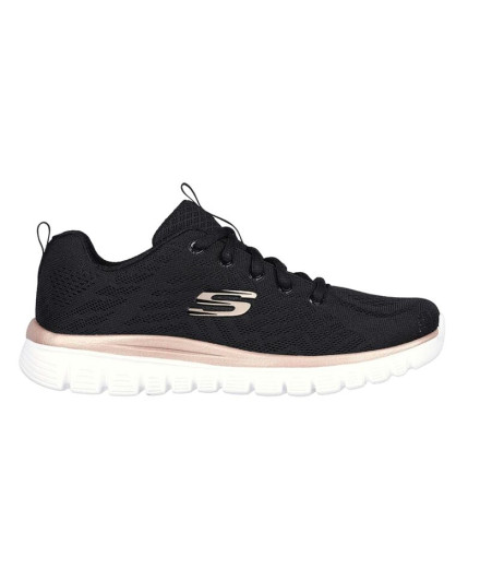 Zapatillas Skechers Graceful-Get Connect Mujer Negro/Rosa