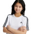 Camiseta adidas Essentials 3-Stripes Cotton Loose Fit Niña Blanco/Negro