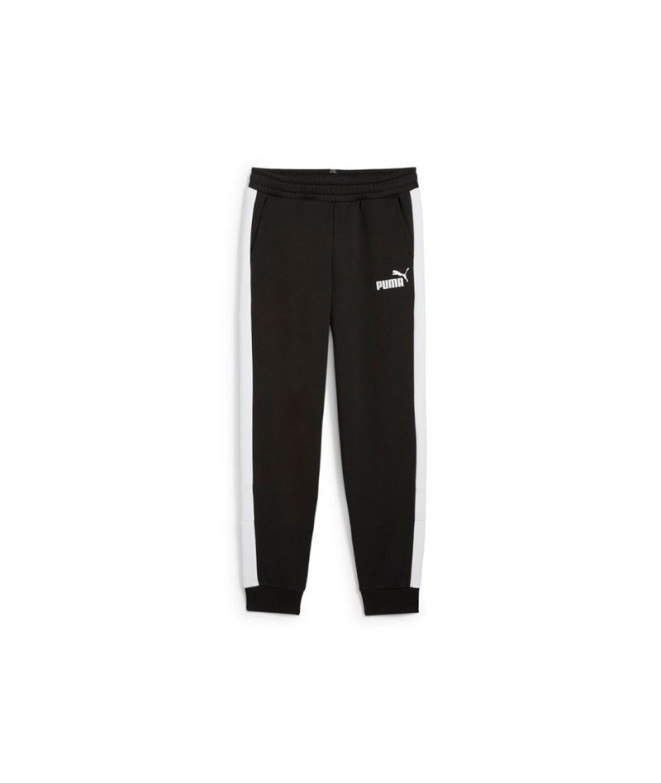 Pantalón Puma Ess Block Sweatpants Fl Niño Negro