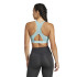 Sujetador Deportivo de Fitness adidas Powerreact Train 3Stipes Mujer Azul
