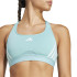 Sujetador Deportivo de Fitness adidas Powerreact Train 3Stipes Mujer Azul