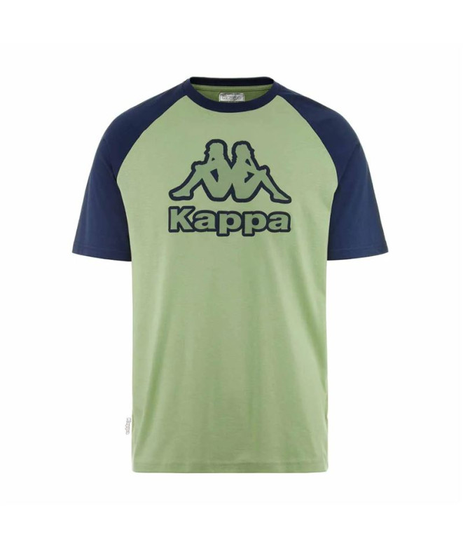 Camiseta Kappa Frus Tee Hombre Verde Sage/Azul...