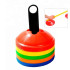 Set 50 Conos Con Soporte Picas Ag-505C Zastor Naranja/Rojo/Amarillo/Verde/Azul Pack