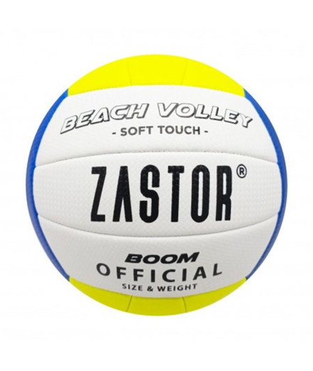 Balón de Voley Playa Zastor Boom Blanco/Azul/Amarillo