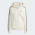 Chaqueta adidas Essentials 3-Stripes Full-Zip Fleece Hoodie Mujer Beige