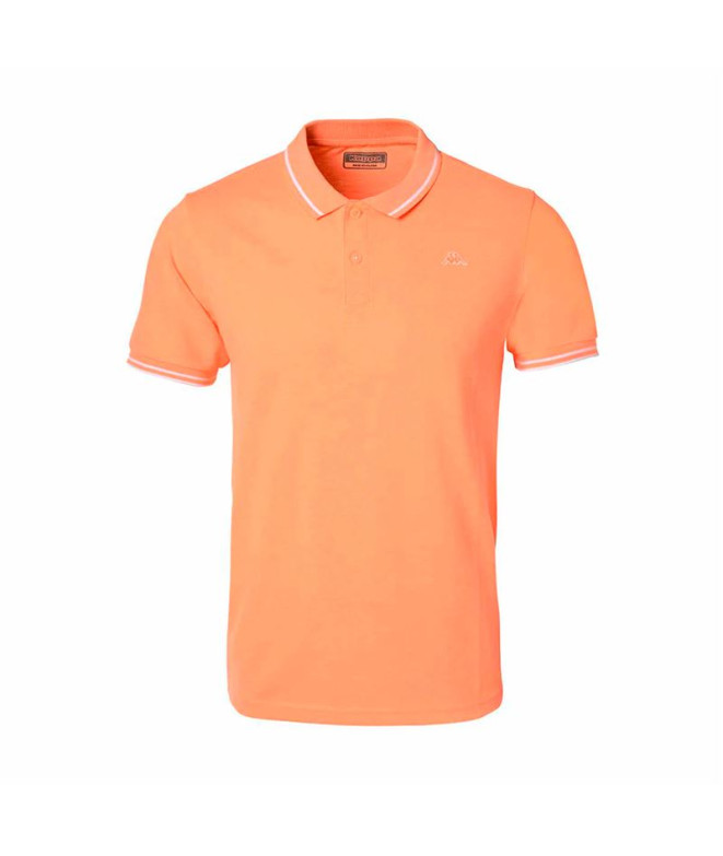 Polo Kappa Ezio Korporate Naranja Blanco Hombre