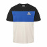 Camiseta Kappa Fizio Tee Hombre Blanco Milk/Azul Royal/Negro