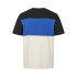 Camiseta Kappa Fizio Tee Hombre Blanco Milk/Azul Royal/Negro