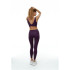 Mallas Black Limba Legging Deportivo Curve Line Mujer Midnight Plum