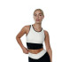Top Deportivo Black Limba Shadow Line Mujer Negro & Crema