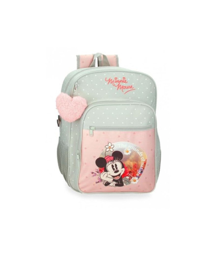 Mochila Disney Backpack 38Cm. Minnie Mouse Wild Nature Verde