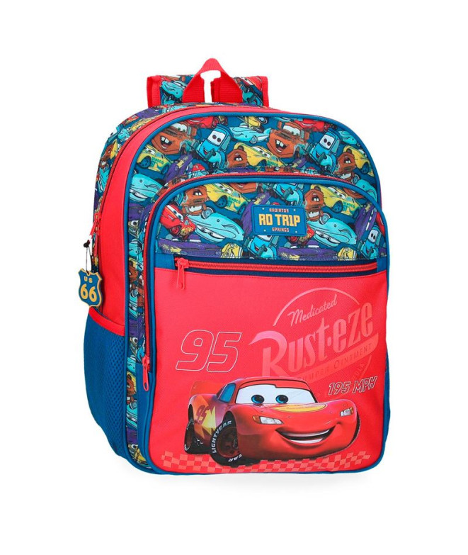 Mochila Disney Backpack 38Cm. Cars Rd Trip Rojo
