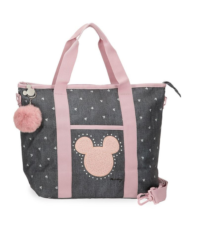Bolso-Bandolera Disney Tote Bag Mickey Studs Negro