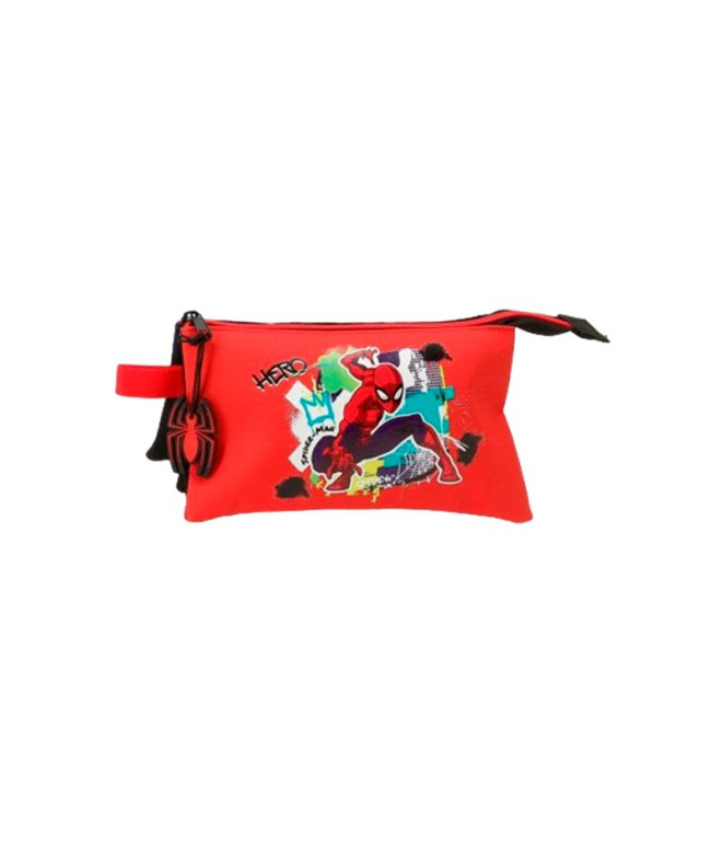 Neceser Marvel 3C. Spiderman Urban Rojo
