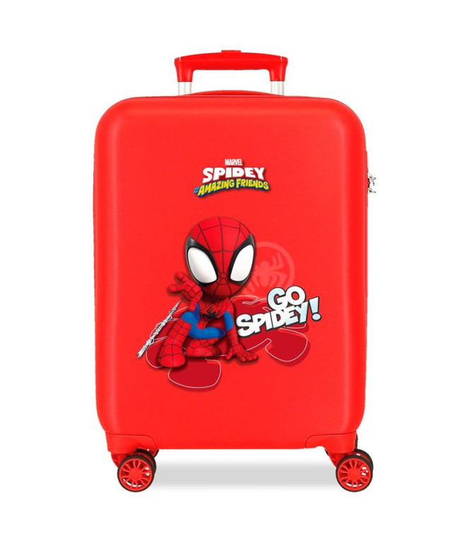 Trolley Marvel Abs 50 Cm.4R. Go Spidey Rojo