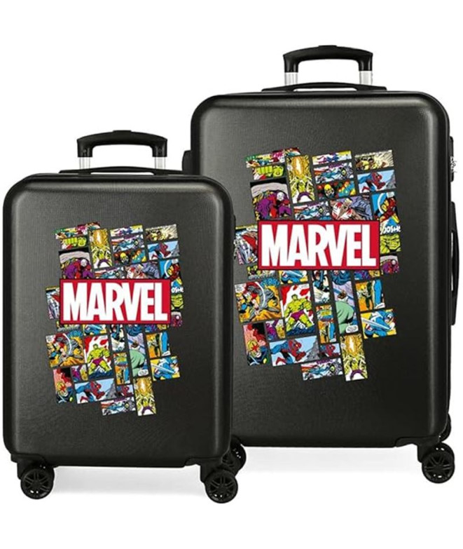 Set 2/Maleta Marvel Abs 55-68Cm.4R.Comic Marvel...
