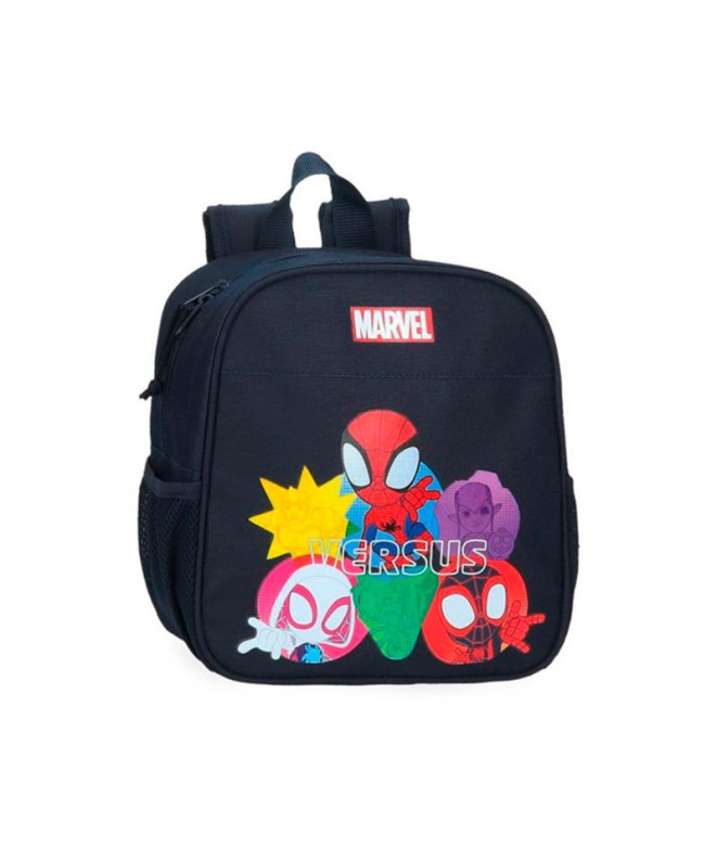Mochila Marvel 25 Cm. Versus Spidey Negro