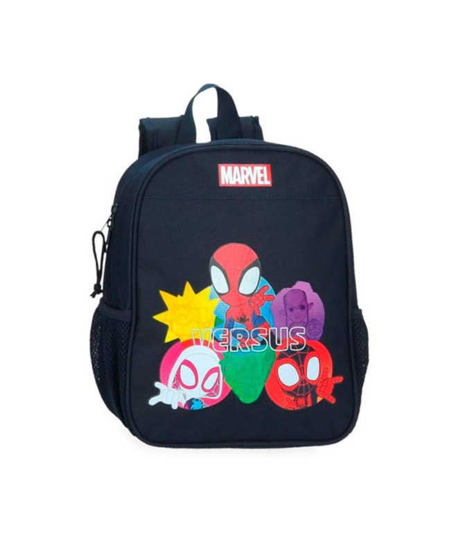 Mochila Marvel 28 Cm. Versus Spidey Negro