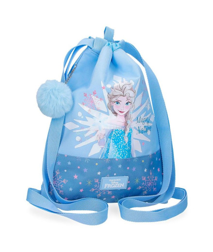Saco De Merienda Disney Gym Sac Frozen Magic Ice Azul