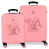 Trolley Disney Abs Luggage Set 2/ 55-68Cm.4W.Mickey Outline Rosa