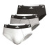 Calzoncillos Slip Adidas Active Flex Cotton Hombre Negro/Gris/Blanco Pack