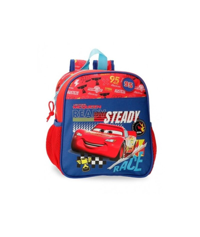 Mochila Disney Backpack 25 Cm. Cars Lets Race Rojo