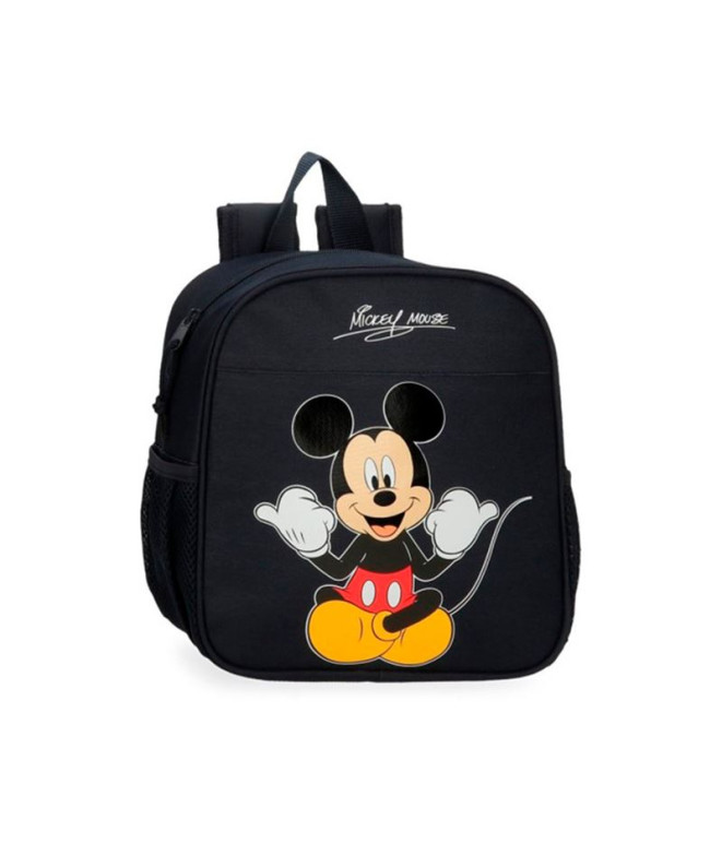 Mochila Disney Backpack 25 Cm.Mickey Cheeful Negro