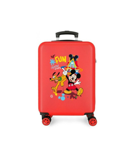 Trolley Disney Abs Suitcase 55Cm.4W. Mickey Here Starts Rojo