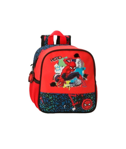 Mochila Marvel Adap. 25Cm. Spiderman Urban Rojo