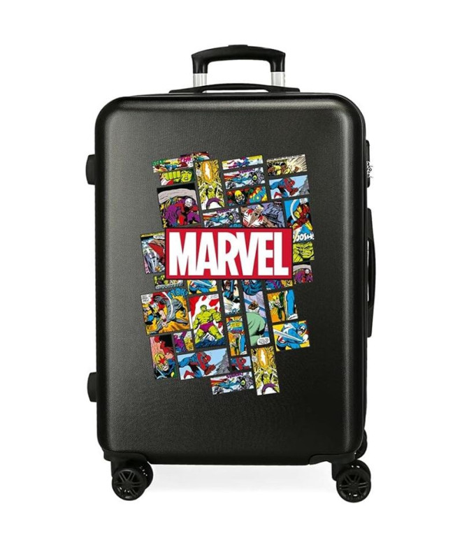 Maleta Marvel Abs 68Cm.4R.Comic Marvel Negro