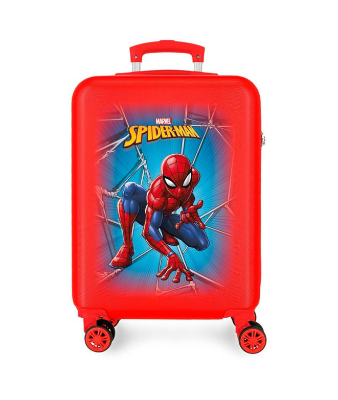 Trolley Marvel Abs 55Cm.4R. Spiderman Black Rojo