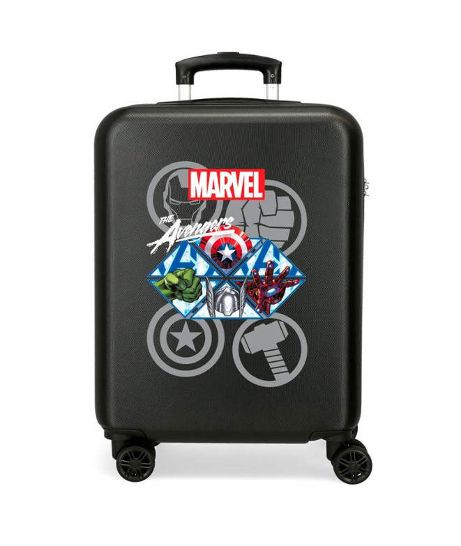 Trolley Marvel Abs 55Cm. 4R. Avengers Heroes Negro