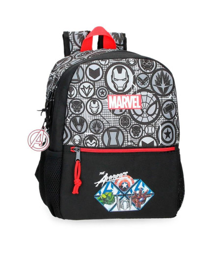 Mochila Marvel 32Cm. Marvel Heroes Negro