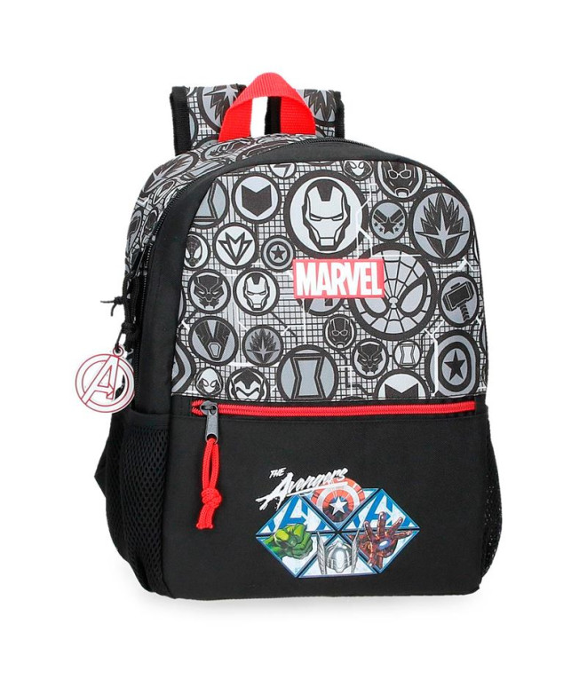 Mochila Marvel 32Cm. Marvel Heroes Negro