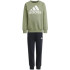 Conjunto adidas Little Essentials Logo Jogger Set Fleece Infantil Verde