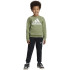 Conjunto adidas Little Essentials Logo Jogger Set Fleece Infantil Verde