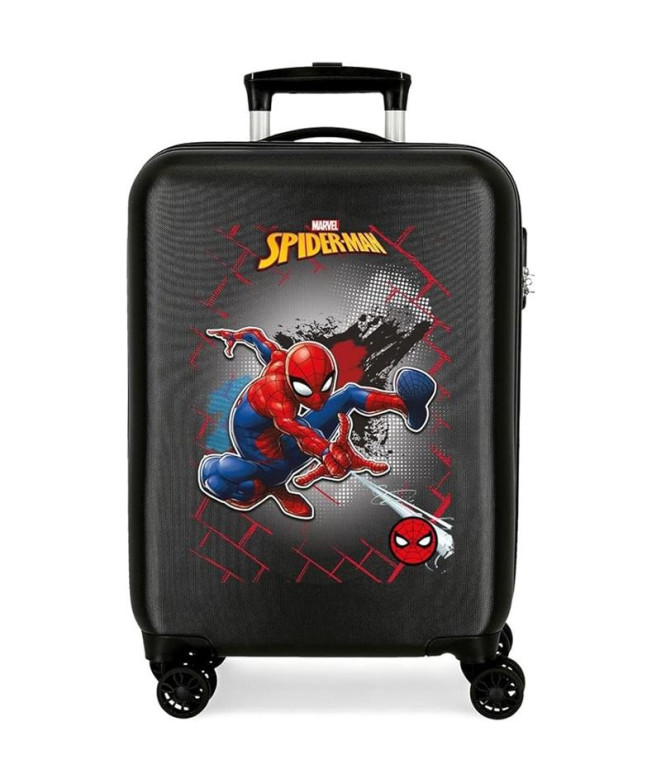 Trolley Marvel Abs 55Cm.4R.Spiderman Red Negro...