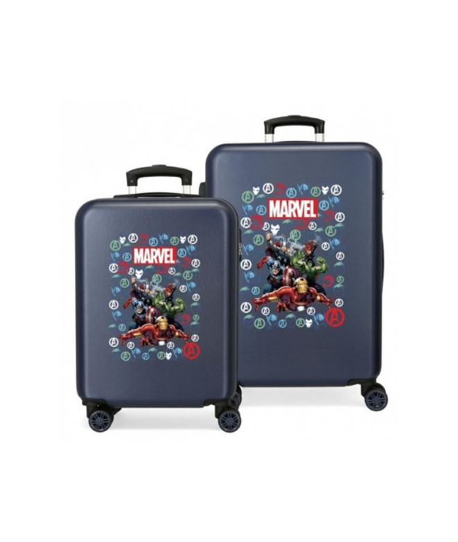 Set 2/Trolley Marvel Abs 55-68Cm. 4R. Avengers...