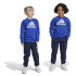 Conjunto adidas Little Essentials Logo Jogger Set Fleece Infantil Azul