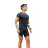 Camiseta de Running Hanker Dung Manga Corta Negro